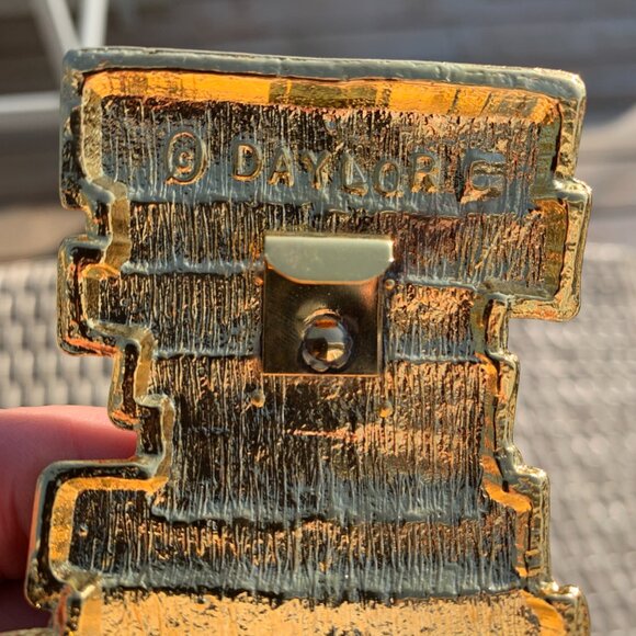 Vintage White Elastic Gold Red 80s Retro Glam Statement Buckle Wide Cinch Belt - Picture 6 of 11